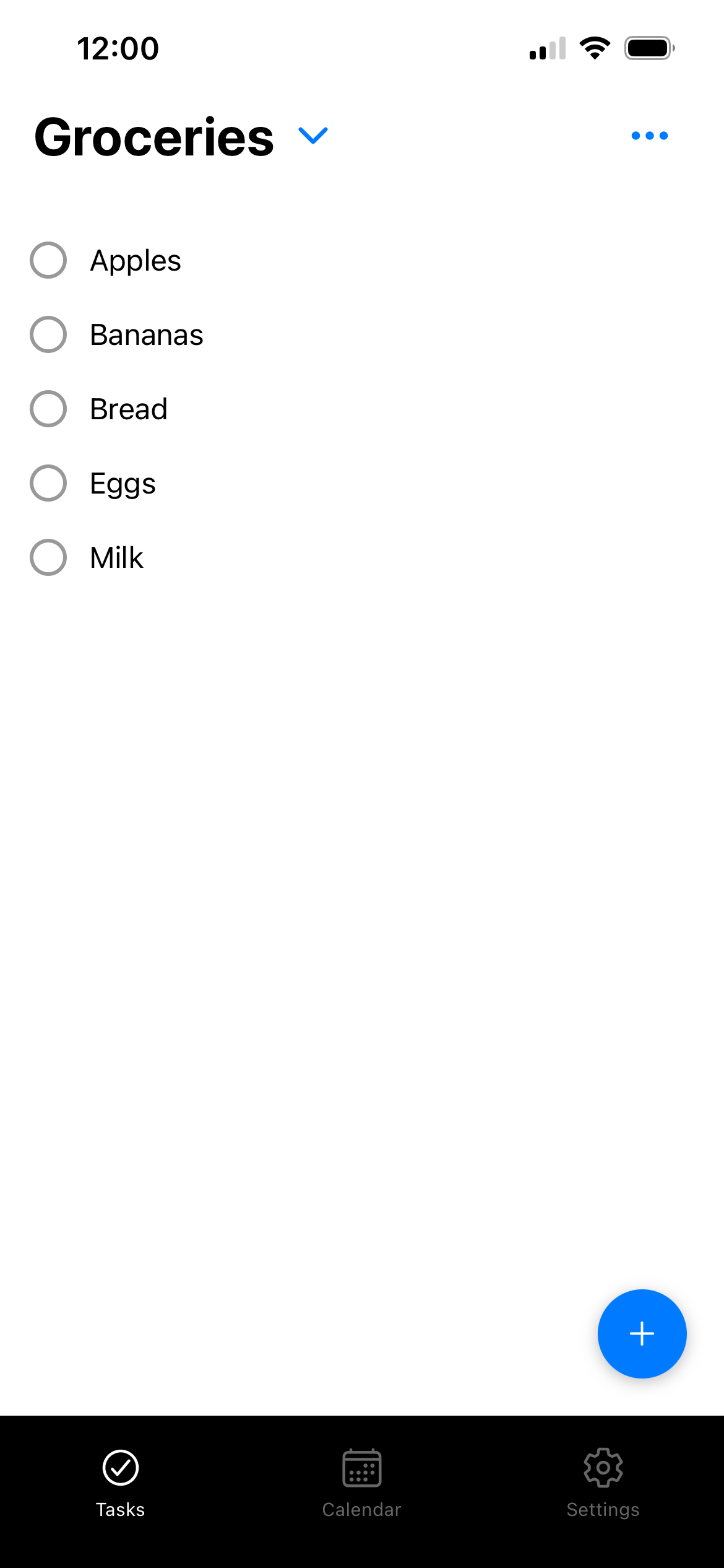 SimplyDo app screenshot - Subtasks