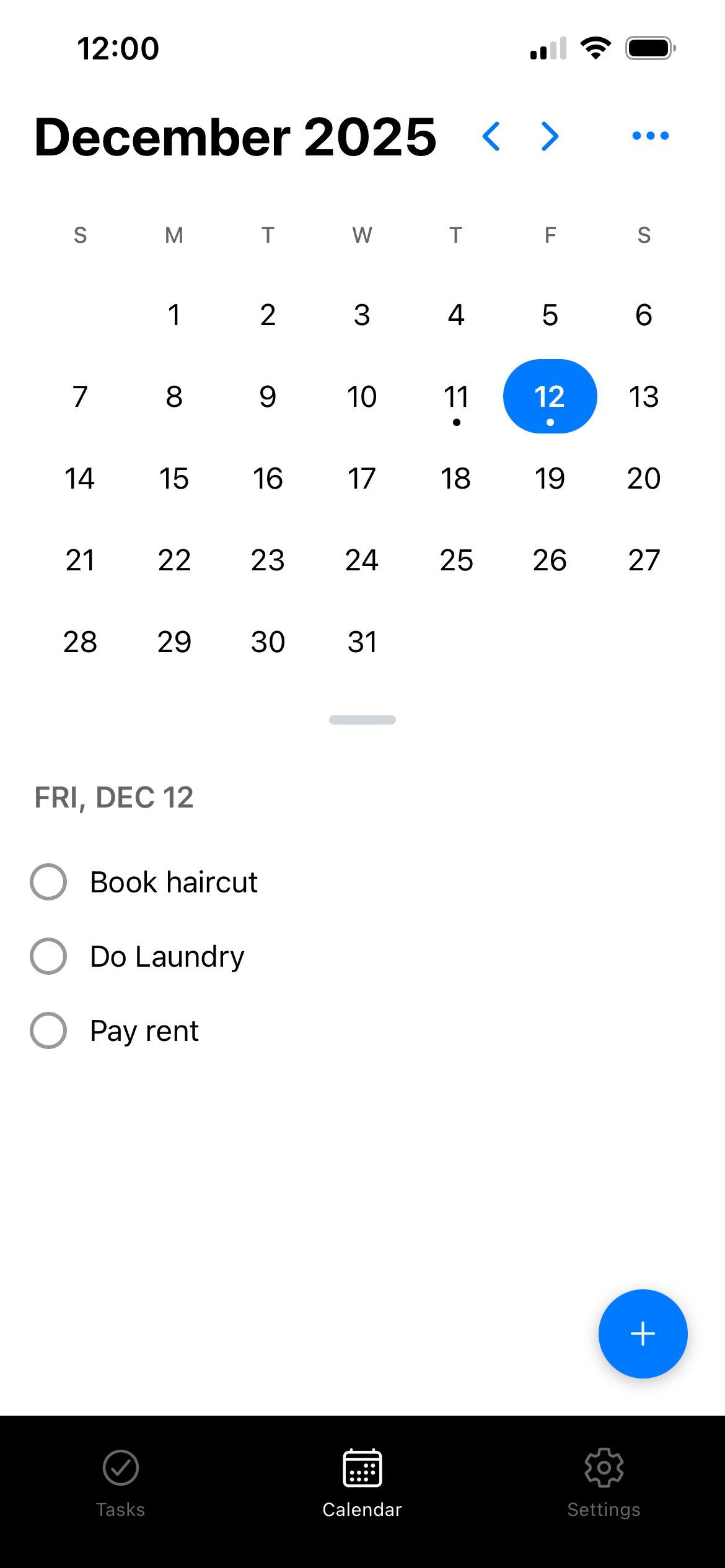 SimplyDo app screenshot - Calendar Integration